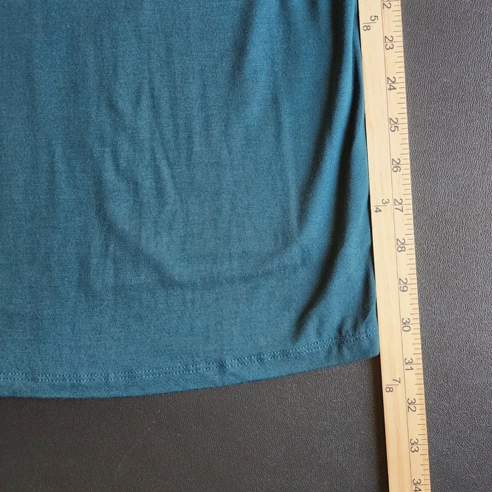 Diva Boutique Meek Maxi Skirt Women L Teal Solid Slim Fit Bodycon Jersey Stretch